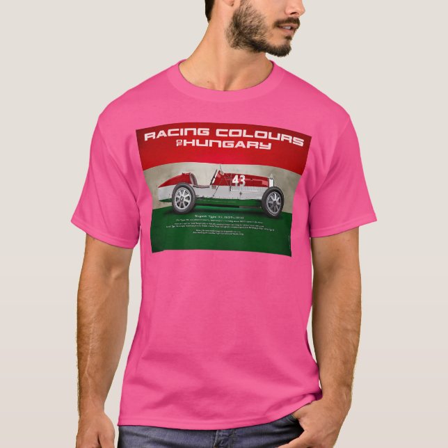 Bugatti 35B Ungern T Shirt (Framsida)