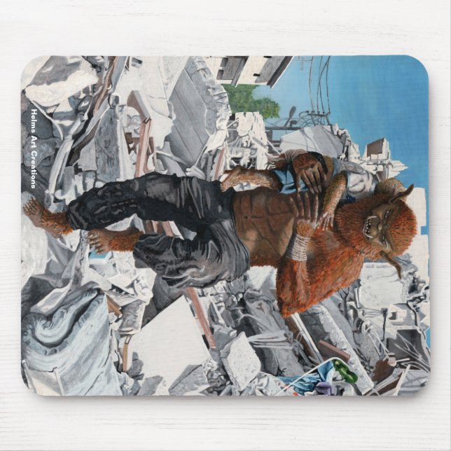 Bugbjöro Child Rädding Fantasy Art Mousepad Musmatta (Framsidan)