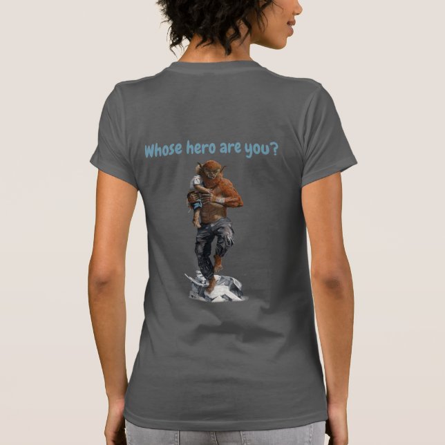 Bugbjöro Hero Child Rädding Fantasy Art Shirt T (Baksida)