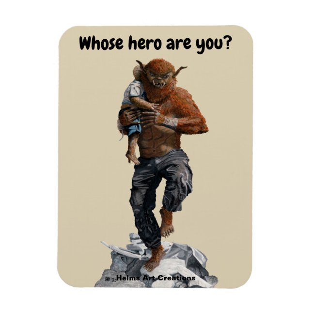 Bugbjöro Hero Child Rädding Fantasy Flexible Magne Magnet (Vertikal)
