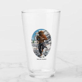Bugbjörs Hero Child Rädding Fantasy Drinking Glass Glaskopp