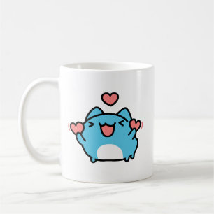 BugCat Capoo cat, Kawaii Tecknad Cat kärlek Kaffemugg