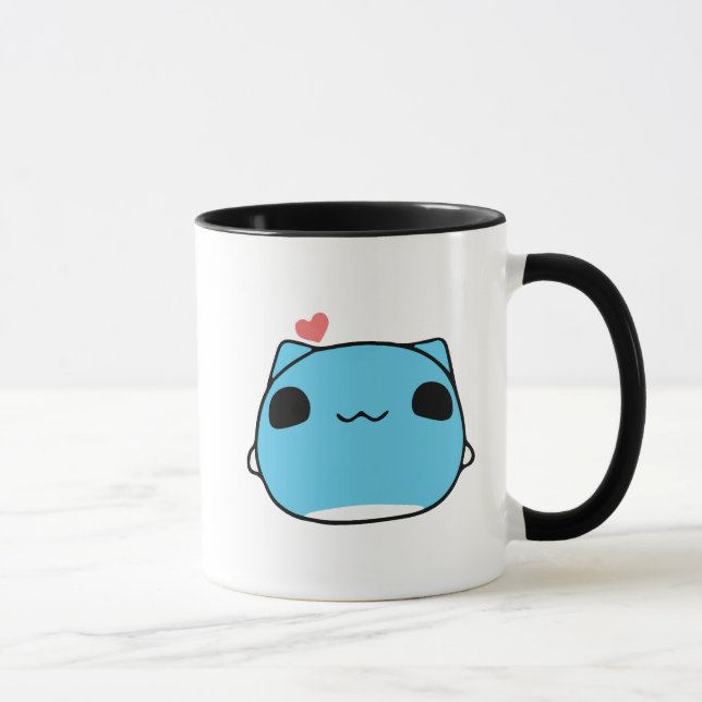 BugCat Capoo cat, Kawaii Tecknad Cat kärlek Mugg (Höger)