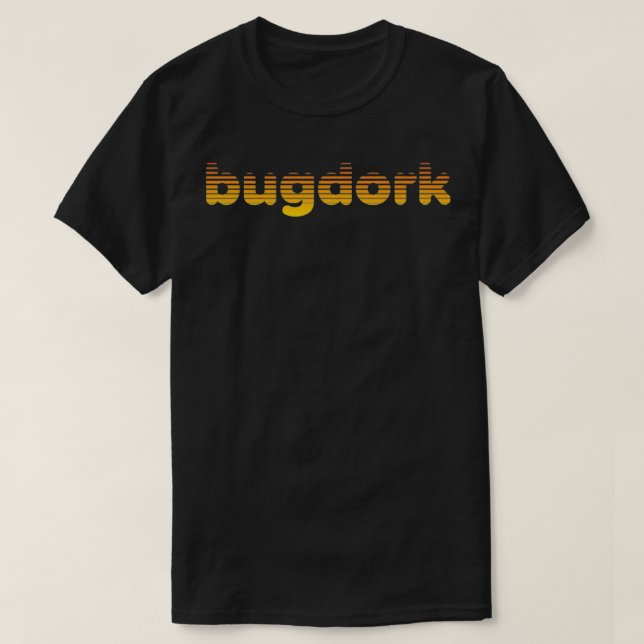 Bugdork Retro logo Sunset by The Bug Chicks Premiu T Shirt (Design framsida)
