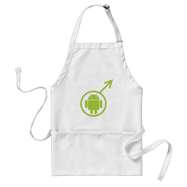 Bugdroid för manlig android (tecken/symbol) förkläde (Framsidan)