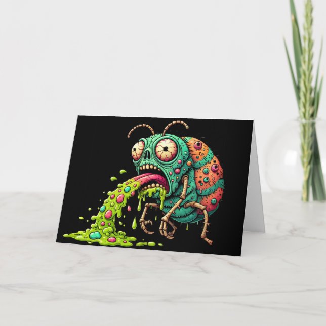 Bugga out Hilarious Gross Puking Kryp Kort (Framsida)