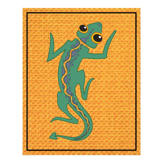 Buggi Grönt Lizard Artistic Clipart-27847 Fototryck (Framsidan)