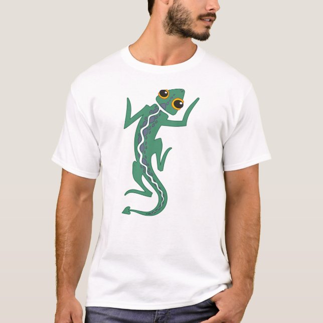 Buggi Grönt Lizard Artistic Clipart-27847 T Shirt (Framsida)