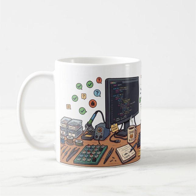 Buggjägare Katt Programmerare Mugg (Vänster)