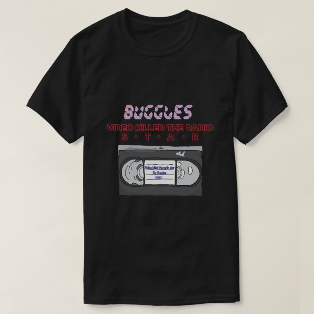 Buggles T Shirt Video dödade Radio Star Classi (Design framsida)
