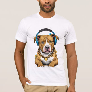 Buggtjur Dog och Music Kärlek Manar T Shirt
