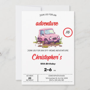 Buggy Äventyr Birthday bjudande Inbjudningar