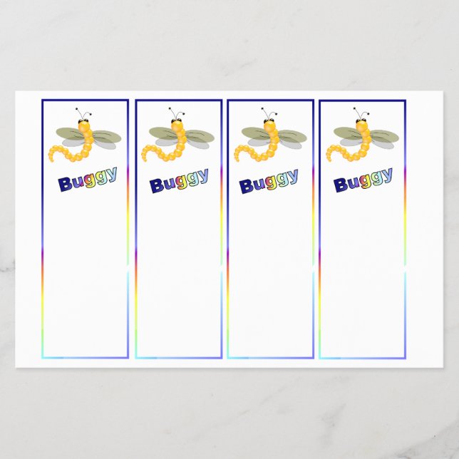 Buggy Bok Mark Flygblad (Framsidan)