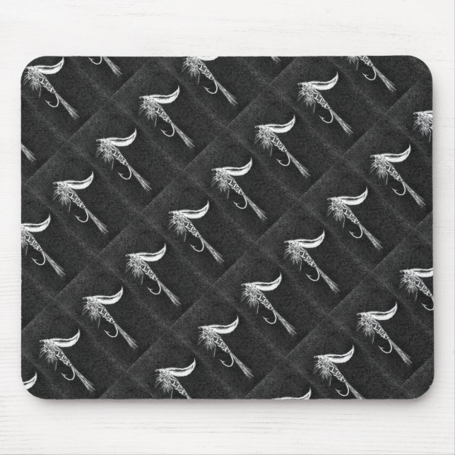 "Buggy Fly Tiled" Trout Fly Mousepad Musmatta (Framsidan)