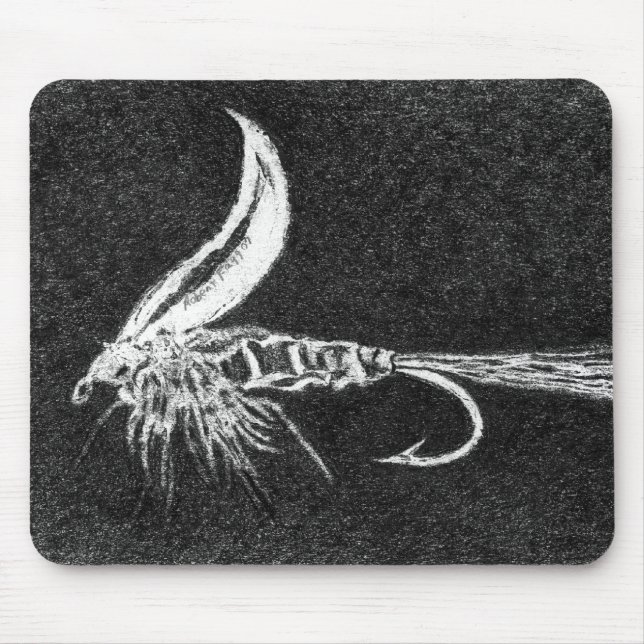"Buggy Fly" Trout Fly Mousepad Musmatta (Framsidan)