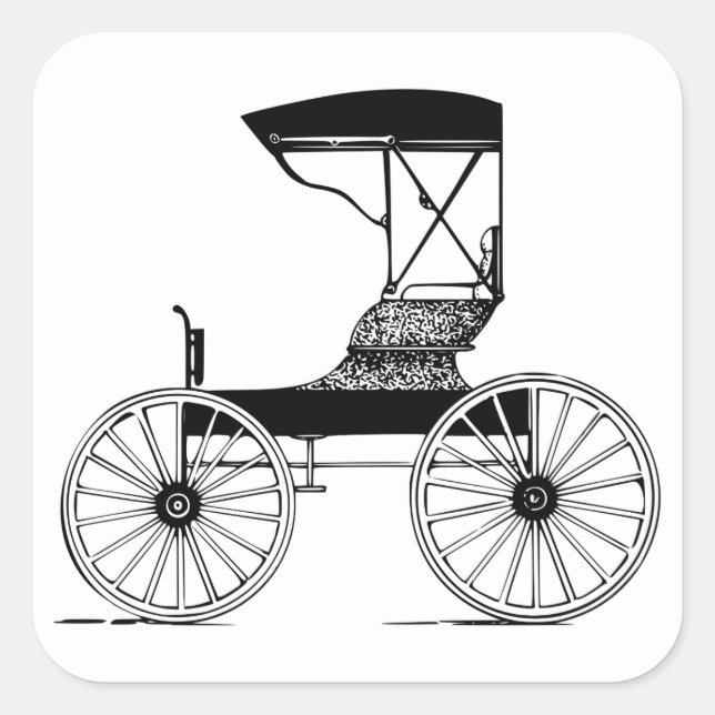 Buggy Fyrkantigt Klistermärke (Framsida)