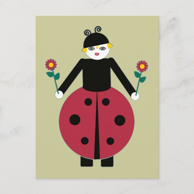 Buggy Martzkins Ladybug Postcard Vykort (Framsida)