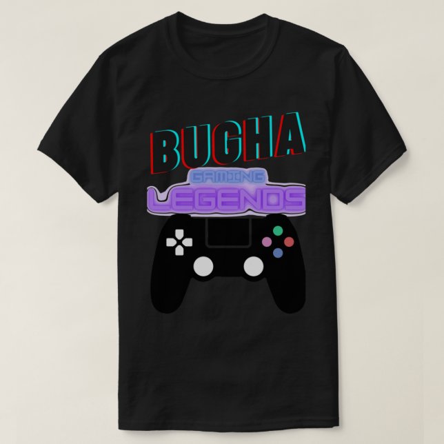 BUGHA, spelförklaring, med spelstationsstyrenhet T Shirt (Design framsida)