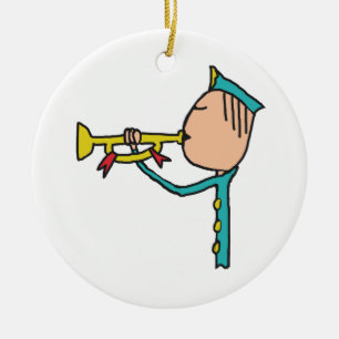 Bugle Julgransprydnad Keramik