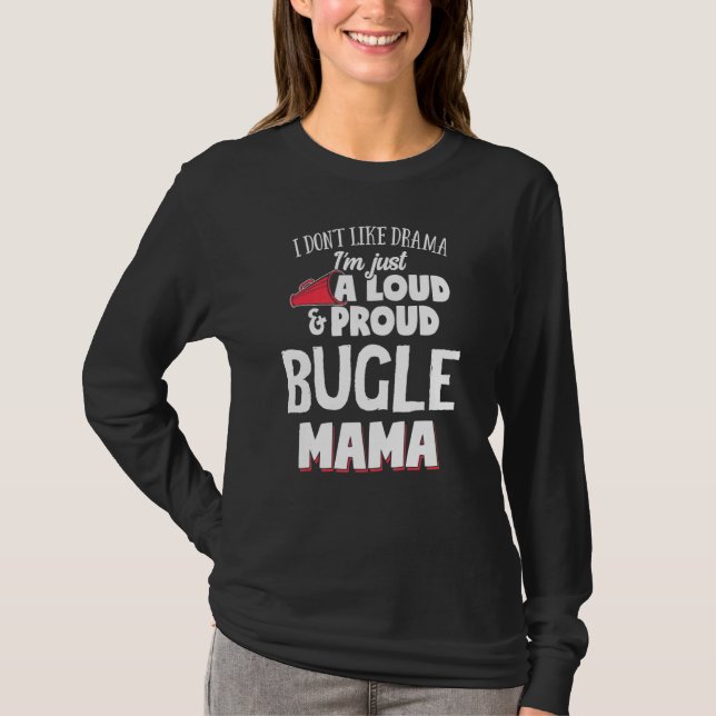 Bugle Mamma Loud och stolt Mamma T Shirt (Framsida)