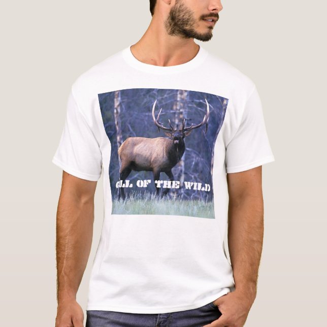 Bugleing älg 4, appell av vilden t shirt (Framsida)