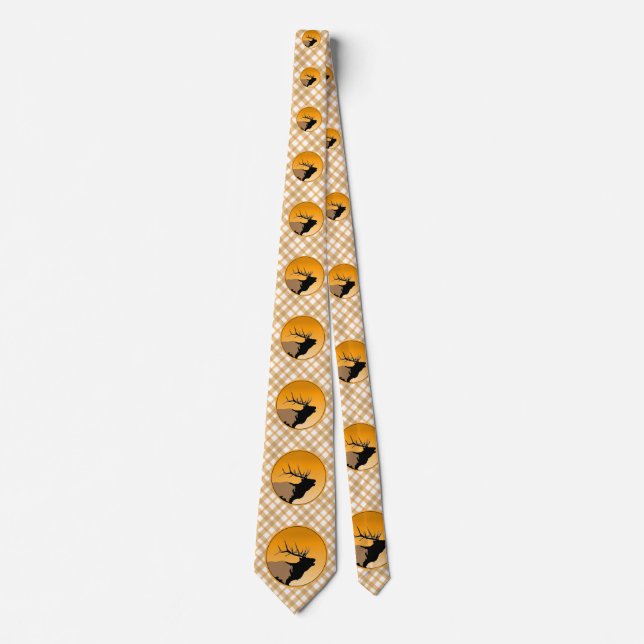 Bugling Bull Elk vid Sunset Original Wildlife Art Slips (Framsida)