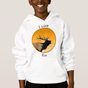 Bugling Bull Elk vid Sunset Original Wildlife Art T Shirt