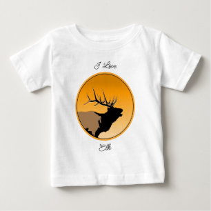 Bugling Bull Elk vid Sunset Original Wildlife Art T Shirt