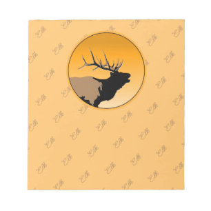 Bugling Elk at Sunset - Original Wildlife Art Anteckningsblock
