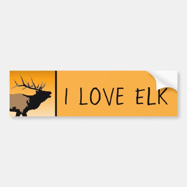 Bugling Elk at Sunset - Original Wildlife Art Bildekal (Framsidan)