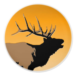 Bugling Elk at Sunset - Original Wildlife Art Knopp