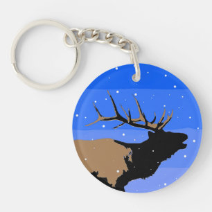 Bugling Elk in Winter - Original Wildlife Art