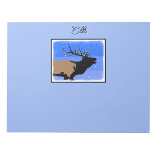 Bugling Elk in Winter - Original Wildlife Art Anteckningsblock
