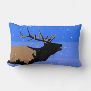 Bugling Elk in Winter - Original Wildlife Art Lumbarkudde