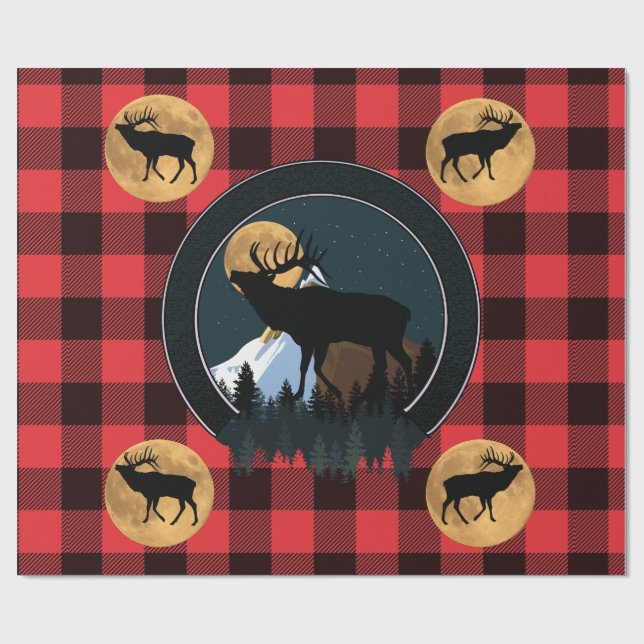 Bugling Elk Presentpapper (Platt)