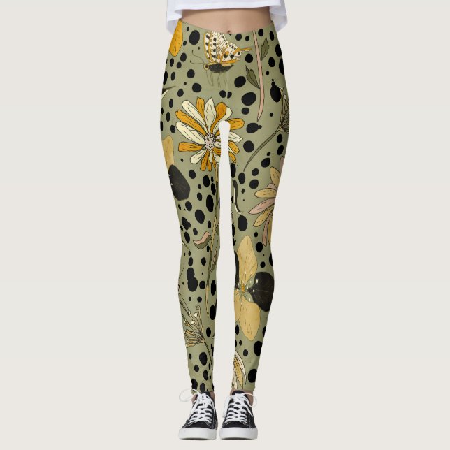 Bugs and Flowers  Leggings (Framsida)