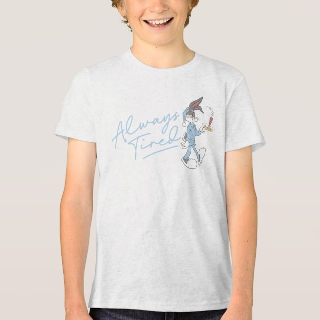 BUGS BUNNY™ Alltid Trött T Shirt (Framsida)