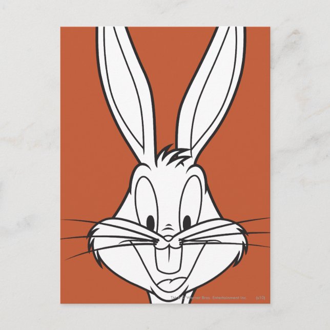 BUGS BUNNY™ Ansikte Leende Vykort (Framsida)