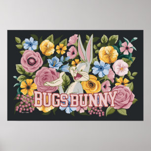 BUGS BUNNY™ Blommig Brodyrgrafik Poster
