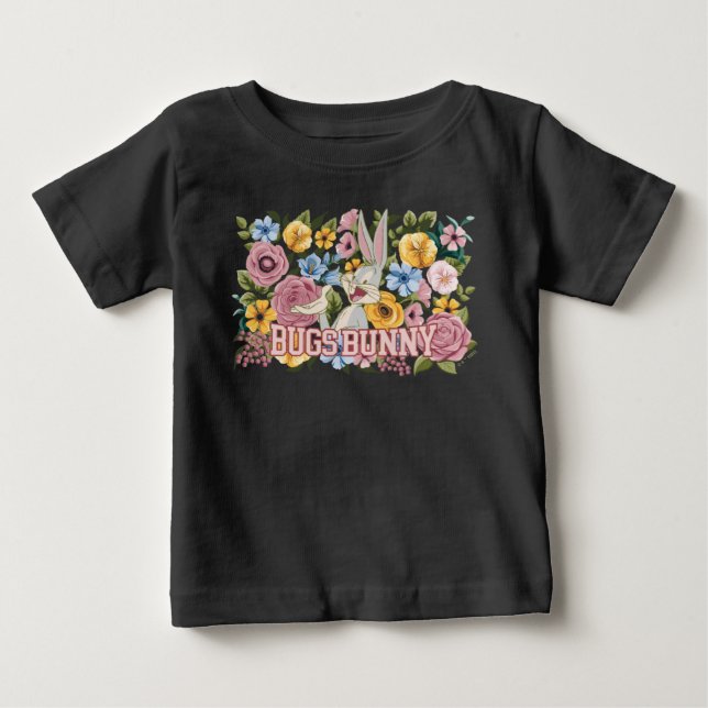 BUGS BUNNY™ Blommig Brodyrgrafik T Shirt (Framsida)