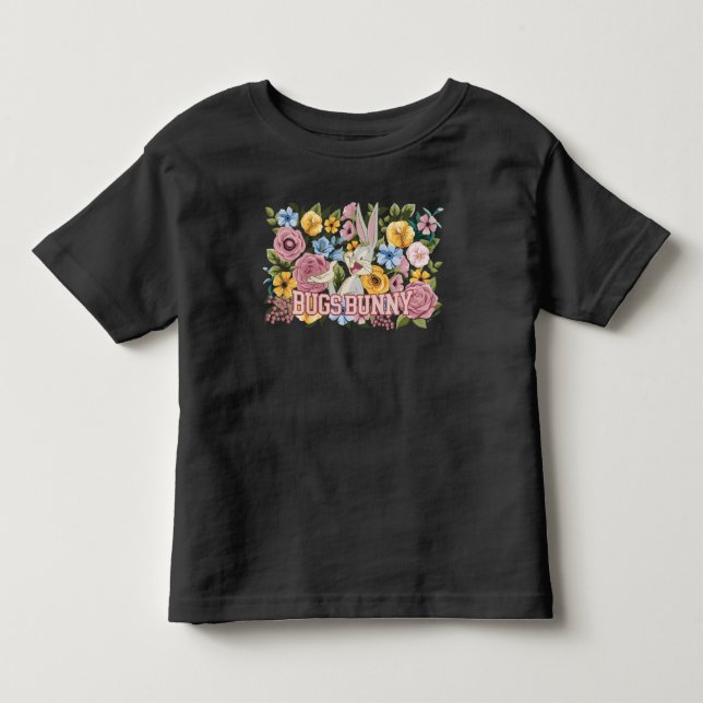 BUGS BUNNY™ Blommig Brodyrgrafik T Shirt (Framsida)