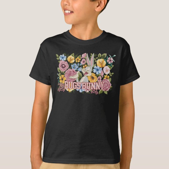 BUGS BUNNY™ Blommig Brodyrgrafik T Shirt (Framsida)