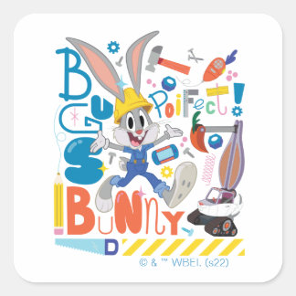BUGS BUNNY BUILDERS™| BUGS BUNNY™ Arbetsverktyg Fyrkantigt Klistermärke