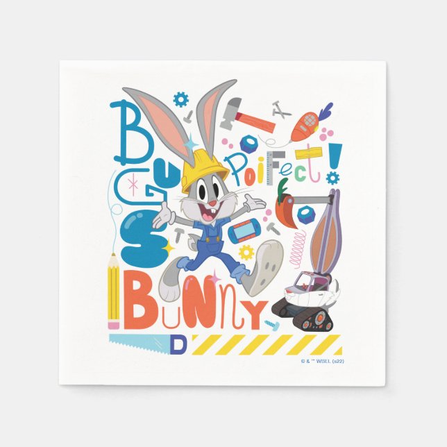 BUGS BUNNY BUILDERS™| BUGS BUNNY™ Arbetsverktyg Pappersservett (Framsidan)