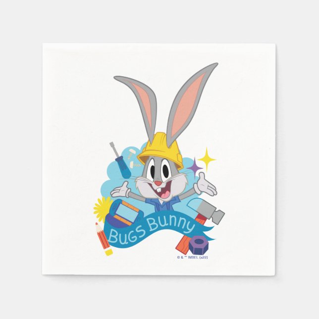 BUGS BUNNY BUILDERS™| BUGS BUNNY™ Karaktärsdesign Pappersservett (Framsidan)