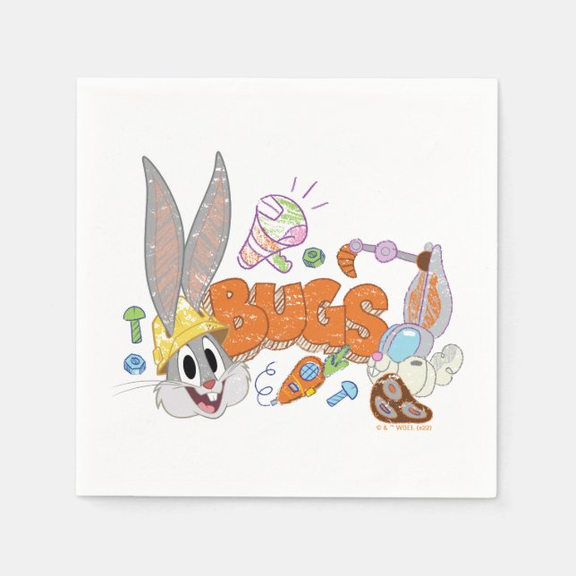 BUGS BUNNY BUILDERS™| BUGS BUNNY™ Skisskonst Pappersservett (Framsidan)