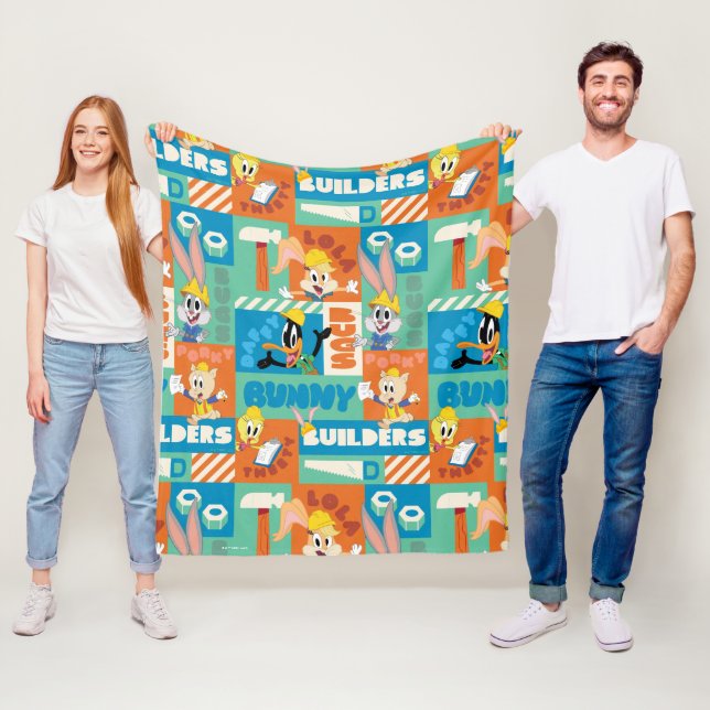 BUGS BUNNY BUILDERS™| Character Grid Pattern Fleecefilt (På plats)