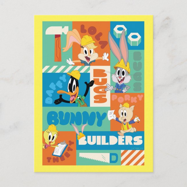 BUGS BUNNY BUILDERS™| Character Grid Pattern Vykort (Framsida)