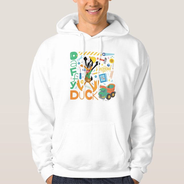 BUGS BUNNY BUILDERS™| DAFFY DUCK™ Arbetsredskap Hoodie (Framsida)