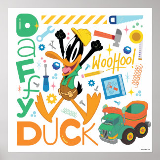 BUGS BUNNY BUILDERS™| DAFFY DUCK™ Arbetsredskap Poster